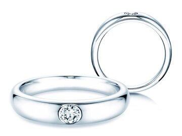 Verlobungsring Promise in Silber 925/- mit Diamant 0,03ct H/SI