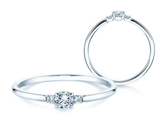 Verlobungsring Vivid Petite Diamond in 14K Weißgold mit Diamanten 0,10ct G/SI