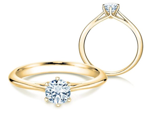 Verlobungsring Heaven 6 in 9K Gelbgold mit Labordiamant 0,75ct E/VS