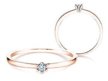 Verlobungsring Classic Petite in 14K Weißgold mit Diamant 0,05ct G/SI