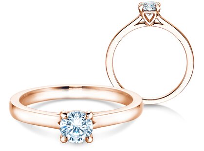 Verlobungsring Romance in 14K Roségold mit Diamant 0,50ct G/SI