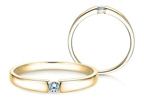 Verlobungsring Infinity Petite in 14K Gelbgold mit Diamant 0,03ct G/SI