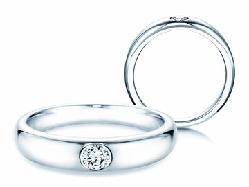 Verlobungsring Promise in Silber 925/- mit Diamant 0,03ct G/SI