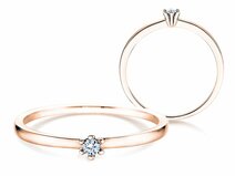 Verlobungsring Classic Petite in 14K Roségold mit Diamant 0,07ct G/SI