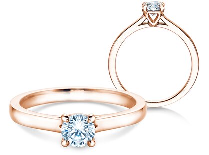 Verlobungsring Romance in 18K Roségold mit Diamant 0,50ct G/SI