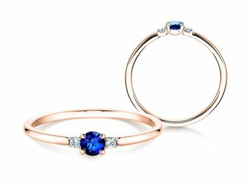 Verlobungsring Glory Petite Saphir in Roségold
