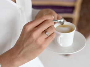Verlobungsring Classic 4 in 14K Weißgold mit Labordiamant 0,75ct E/VS