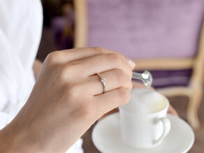 Verlobungsring Melody in Silber 925/- mit Labordiamant 0,15ct E/VS