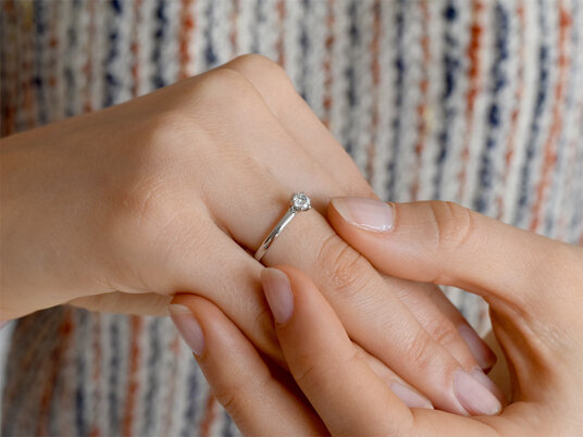 Verlobungsring Melody in Platin 950/- mit Labordiamant 0,50ct E/VS