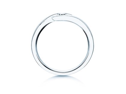 Verlobungsring Twist in Silber 925/- mit Labordiamant 0,15ct E/VS