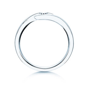 Verlobungsring Twist in Silber 925/- mit Labordiamant 0,15ct E/VS