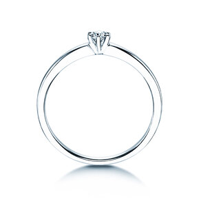 Verlobungsring Classic Petite in 14K Weißgold mit Diamant 0,09ct G/SI