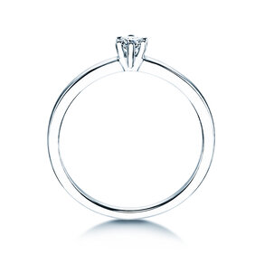 Verlobungsring Classic Petite in 14K Weißgold mit Diamant 0,13ct G/SI