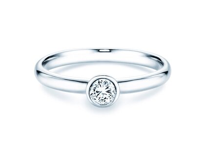 Verlobungsring Eternal in 9K Weißgold mit Diamant 0,25ct H/SI