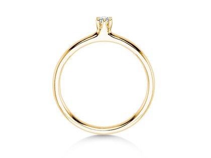 Verlobungsring Classic 6 in 14K Gelbgold mit Diamant 0,05ct H/SI