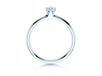 Verlobungsring Classic 6 in 9K Weißgold mit Labordiamant 0,15ct E/VS