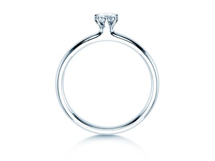 Verlobungsring Classic 6 in 14K Weißgold mit Diamant 0,25ct H/SI