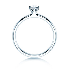 Verlobungsring Classic 6 in 14K Weißgold mit Diamant 0,25ct H/SI