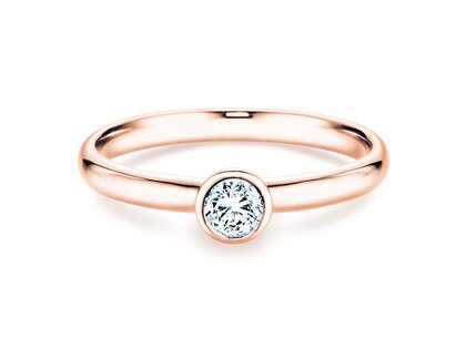 Verlobungsring Eternal in 9K Roségold mit Diamant 0,05ct G/SI