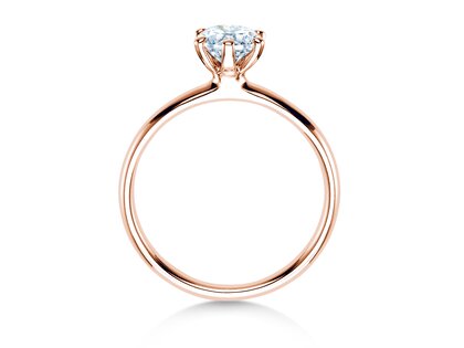 Verlobungsring Classic 6 in 18K Roségold mit Diamant 0,75ct H/SI