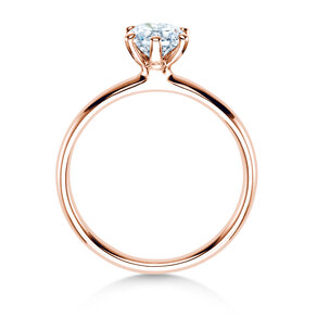 Verlobungsring Classic 6 in 18K Roségold mit Diamant 0,75ct H/SI