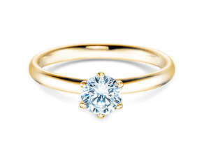 Verlobungsring Classic 6 in 9K Gelbgold mit Diamant 0,60ct H/SI