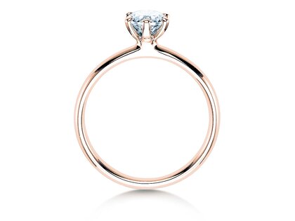 Verlobungsring Classic 6 in 18K Roségold mit Diamant 0,60ct H/SI