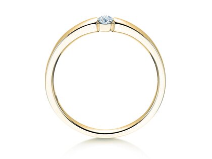 Verlobungsring Infinity Petite in 14K Gelbgold mit Diamant 0,09ct G/SI