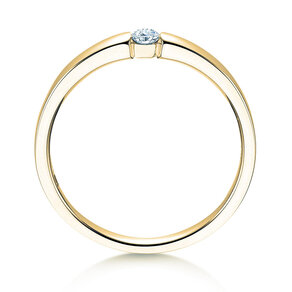 Verlobungsring Infinity Petite in 14K Gelbgold mit Diamant 0,09ct G/SI