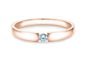 Verlobungsring Infinity Petite in 14K Roségold mit Diamant 0,09ct G/SI