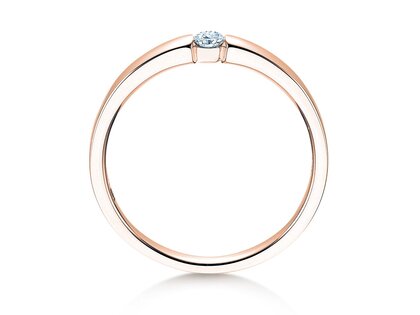 Verlobungsring Infinity Petite in 14K Roségold mit Diamant 0,09ct G/SI