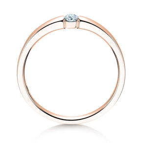 Verlobungsring Infinity Petite in 14K Roségold mit Diamant 0,09ct G/SI