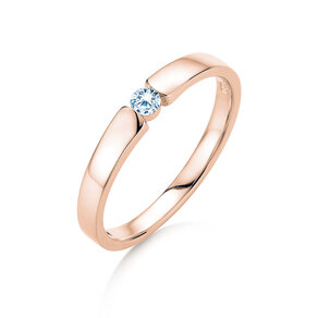 Verlobungsring Infinity Petite in 14K Roségold mit Diamant 0,09ct G/SI