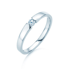 Verlobungsring Infinity Petite in 14K Weißgold mit Diamant 0,09ct G/SI