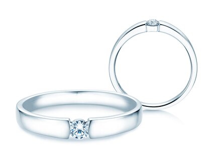 Verlobungsring Infinity Petite in Weißgold