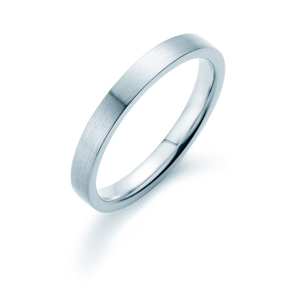 Herrenring Modern 3mm in Silber 925/- matt