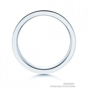 Herrenring Modern 3mm in Silber 925/- matt