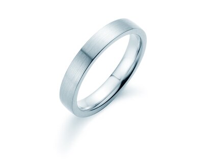 Herrenring Modern 4mm in Silber 925/- matt
