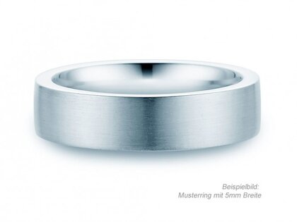 Herrenring Modern 4mm in Silber 925/- matt