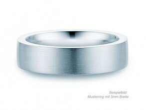Herrenring Modern 4mm in Silber 925/- matt