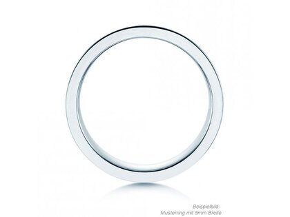 Herrenring Modern 4mm in Silber 925/- matt