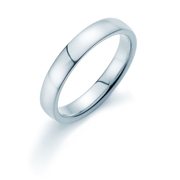 Herrenring Infinity 4mm in 14K Weißgold poliert