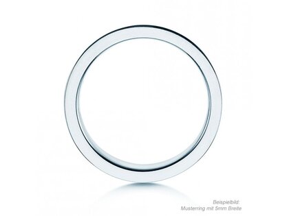 Herrenring Modern 4,5mm in 14K Weißgold poliert