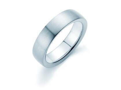 Herrenring Infinity 6mm in Platin 950/- matt