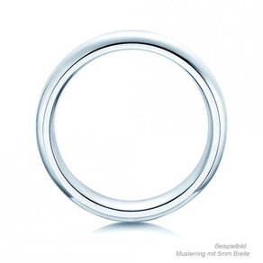 Herrenring Classic 6mm in 14K Weißgold poliert