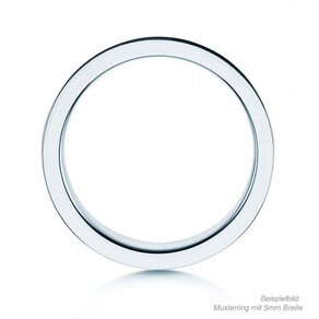 Herrenring Modern 8mm in 14K Weißgold poliert