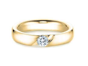 Verlobungsring Italic in 14K Gelbgold mit Labordiamant 0,25ct E/VS