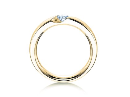 Verlobungsring Italic in 14K Gelbgold mit Labordiamant 0,25ct E/VS
