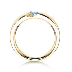 Verlobungsring Italic in 14K Gelbgold mit Labordiamant 0,25ct E/VS