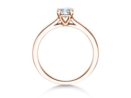 Verlobungsring Romance in 14K Roségold mit Diamant 0,50ct H/SI